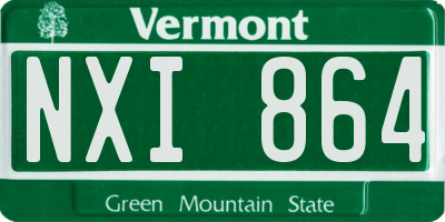 VT license plate NXI864