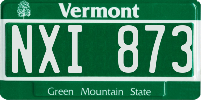 VT license plate NXI873