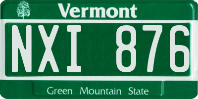VT license plate NXI876