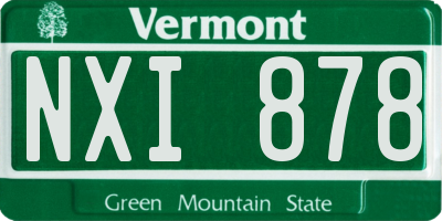 VT license plate NXI878