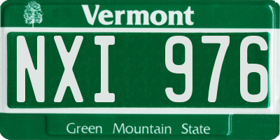 VT license plate NXI976