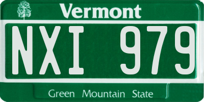 VT license plate NXI979