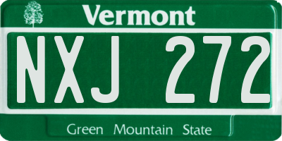 VT license plate NXJ272