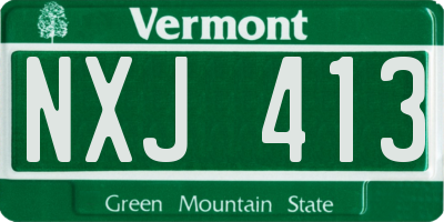VT license plate NXJ413