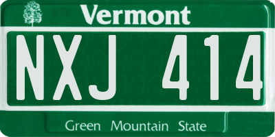 VT license plate NXJ414
