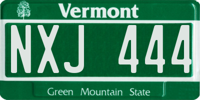 VT license plate NXJ444