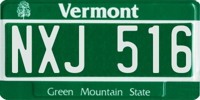 VT license plate NXJ516
