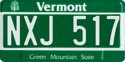 VT license plate NXJ517