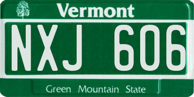 VT license plate NXJ606