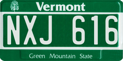 VT license plate NXJ616