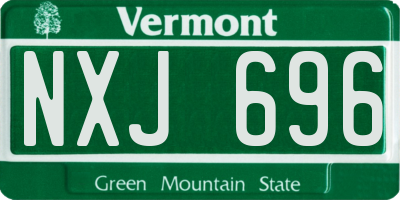 VT license plate NXJ696