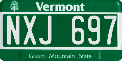 VT license plate NXJ697