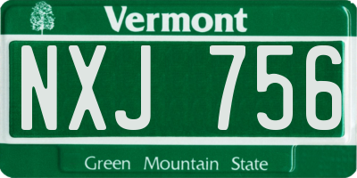 VT license plate NXJ756