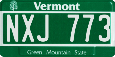 VT license plate NXJ773