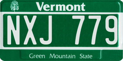 VT license plate NXJ779