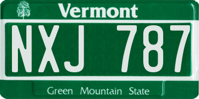 VT license plate NXJ787