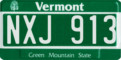 VT license plate NXJ913