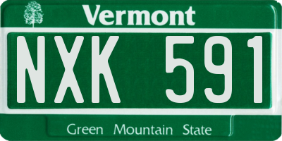 VT license plate NXK591