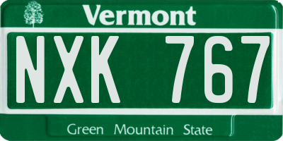 VT license plate NXK767