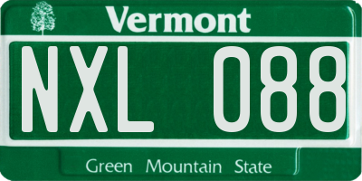 VT license plate NXL088