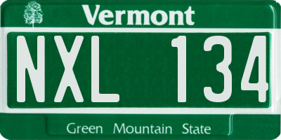 VT license plate NXL134