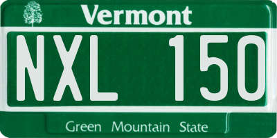 VT license plate NXL150