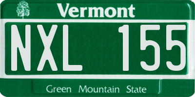 VT license plate NXL155