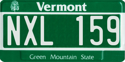 VT license plate NXL159