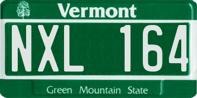 VT license plate NXL164