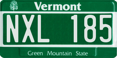 VT license plate NXL185