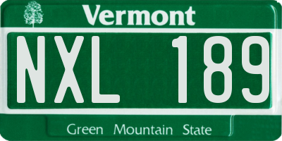 VT license plate NXL189