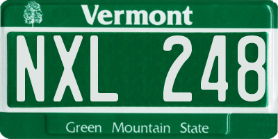 VT license plate NXL248