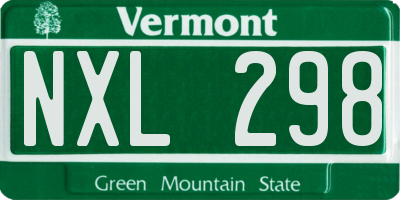 VT license plate NXL298