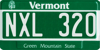 VT license plate NXL320