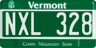 VT license plate NXL328