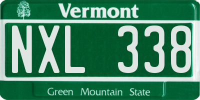 VT license plate NXL338