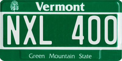 VT license plate NXL400