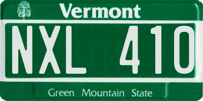 VT license plate NXL410