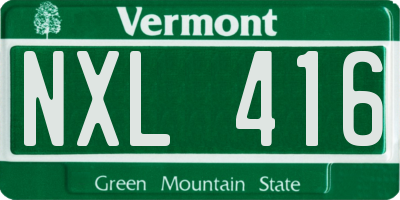 VT license plate NXL416