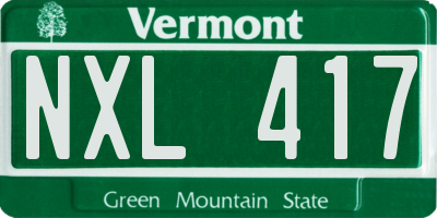 VT license plate NXL417