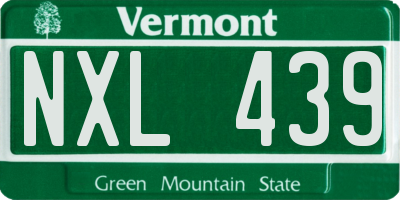 VT license plate NXL439