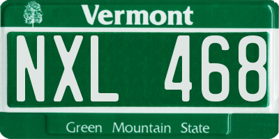 VT license plate NXL468