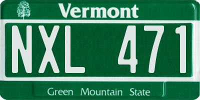 VT license plate NXL471