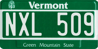 VT license plate NXL509