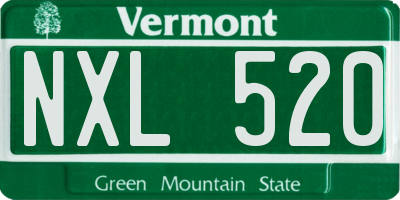 VT license plate NXL520