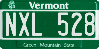 VT license plate NXL528
