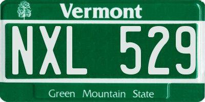 VT license plate NXL529