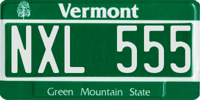 VT license plate NXL555