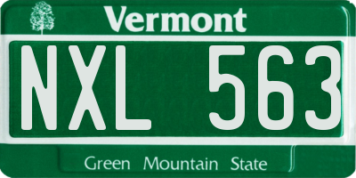 VT license plate NXL563