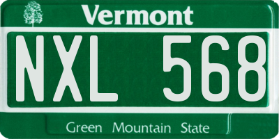 VT license plate NXL568